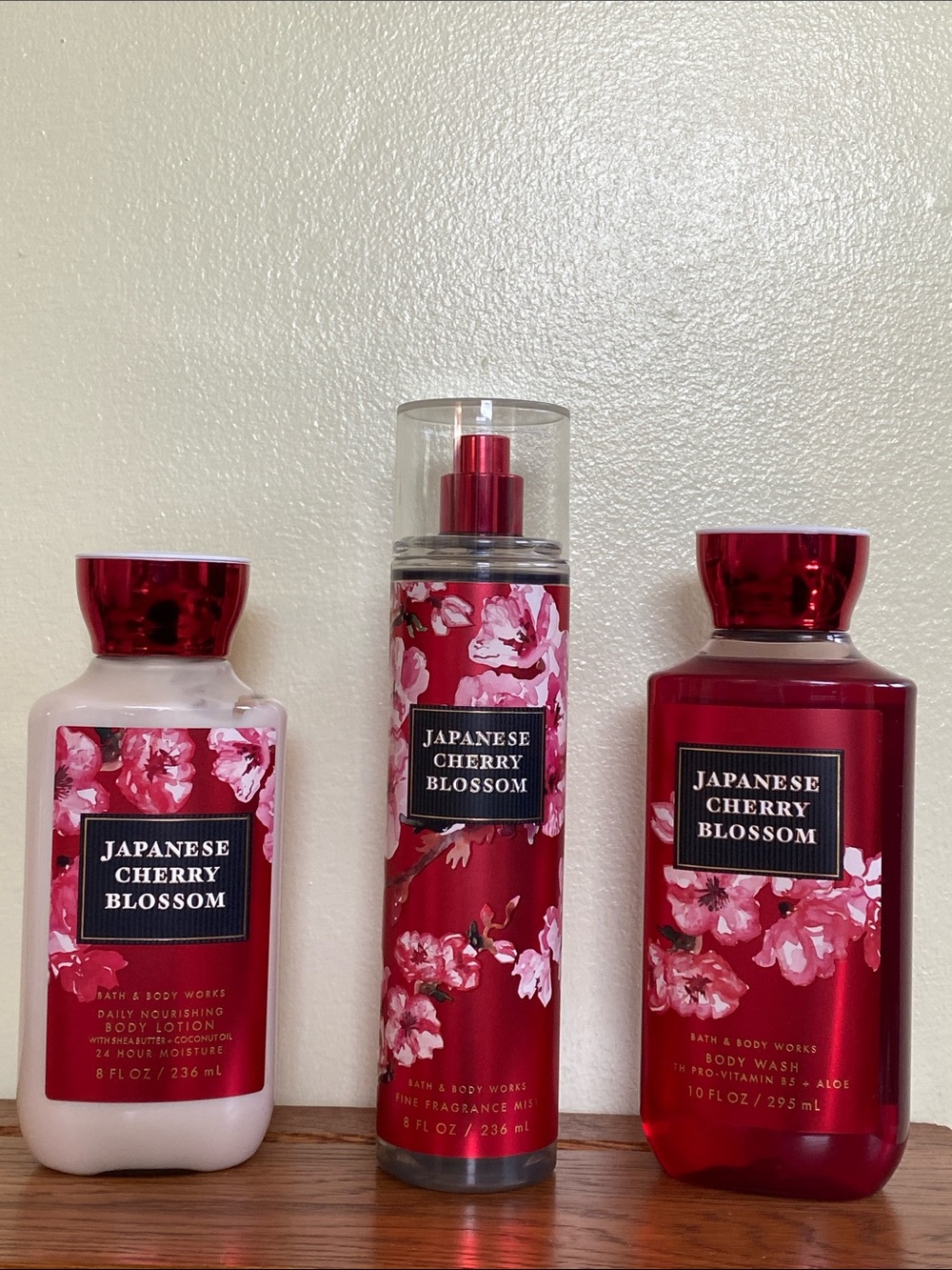 Bath & Body Works Japanese Cherry Blossom Set of 3 NWT